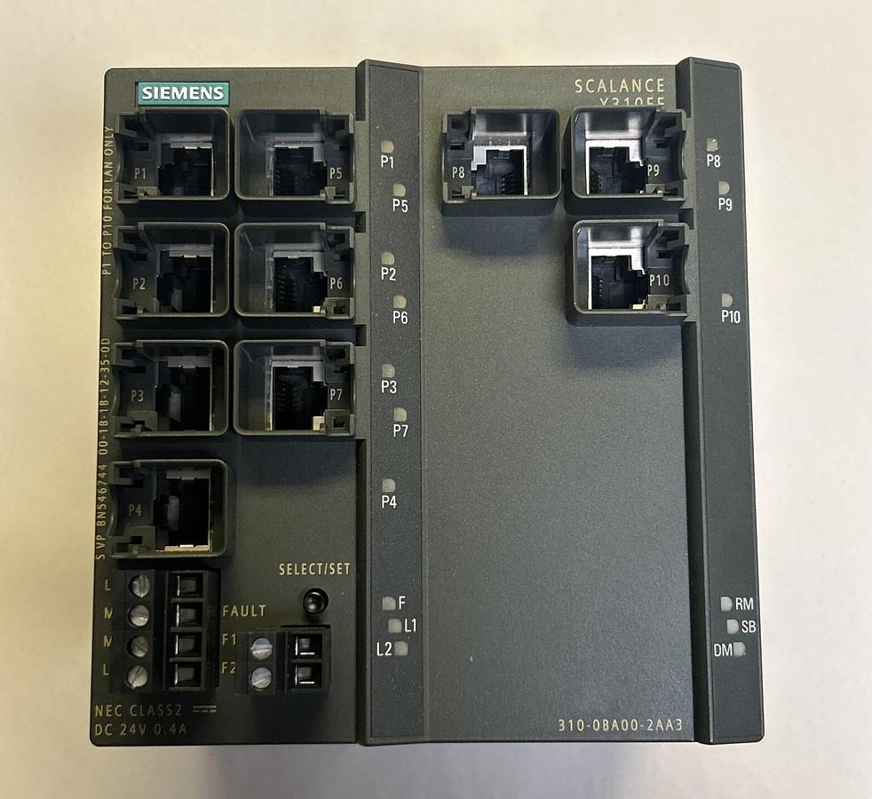 Used SIEMENS,6GK5310-0BA00-2AA3,SIMATIC NET 10 PORT