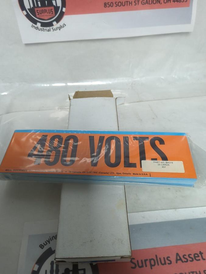 IDEAL,44-314,VOLTAGE MARKERS 480 VOLT PACK OF 25 PCS NOS