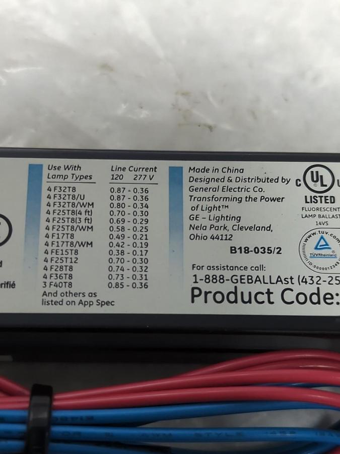 GE,432MAXP-L/ULTRA,ULTRAMAX P-SERIES 3-OPERATION BALLAST 120-277V NOS