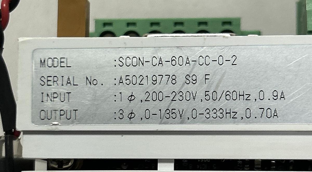 Used IAI,SCON-CA-60A-CC-0-2,LINEAR SERVO ACTUATOR POSITION CONTROLLER