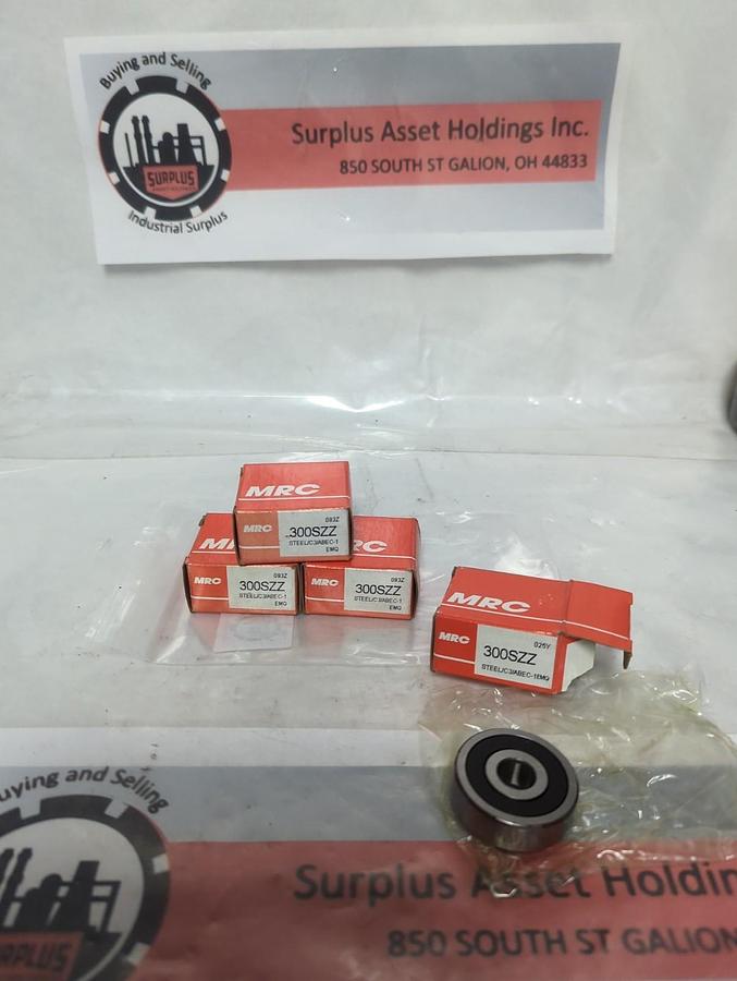 MRC,300SZZ,RUBBER SEALED BALL BEARING LOT OF 4 NOS