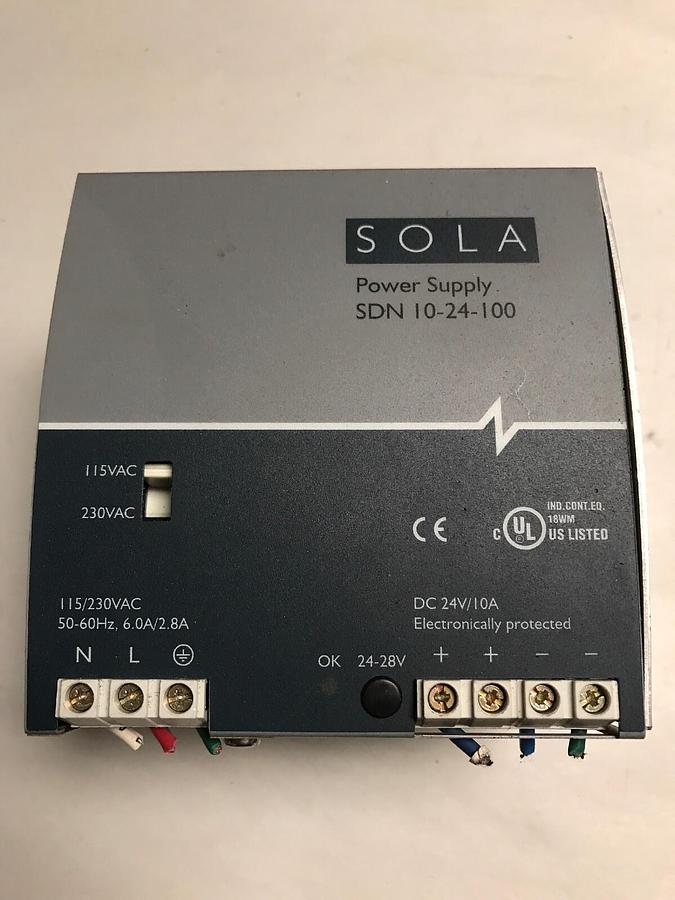 Used Sola,SDN 10-24-100,Power Supply