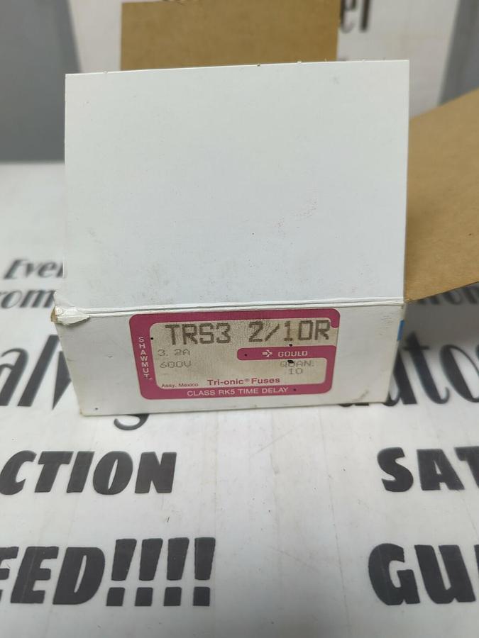 GOULD SHAWMUT,TRS3-2/10R,TRI-ONIC 3-2/10 AMP FUSES BOX OF 10 NOS