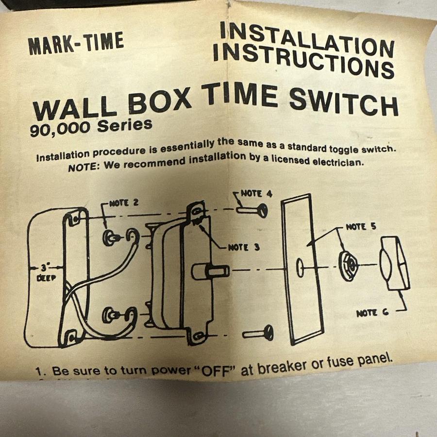 Mark-Time,90008,60 Minute Without Hold Wall Box Time Switch