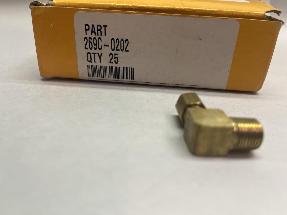 DIXON,269C-0202,MALE ELBOW COMPRESSION FITTING 90DEG 1/8 TUBE OD X 1/8NPT QTY 25