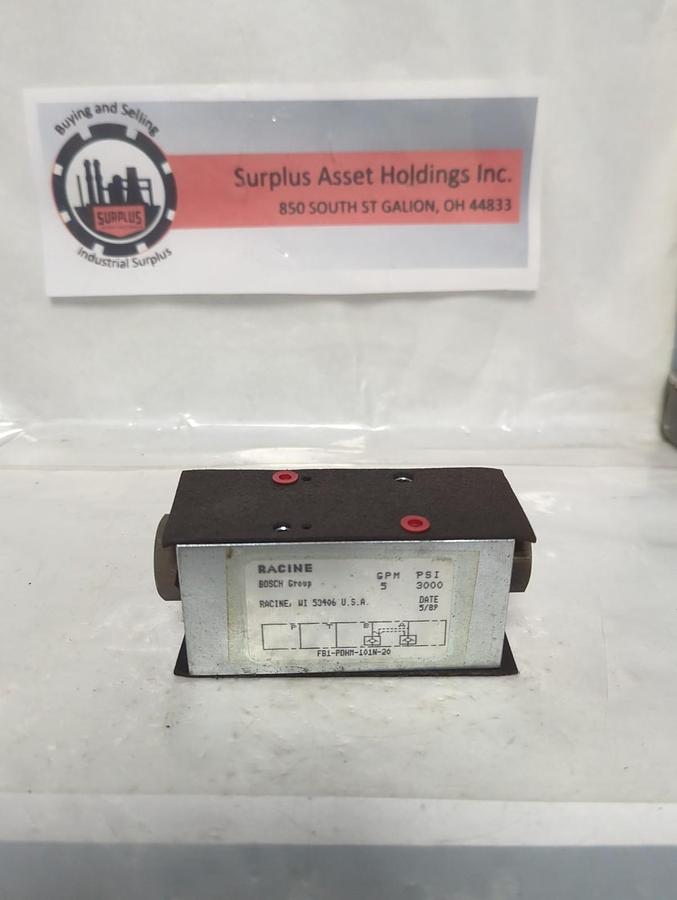 BOSCH,FB1-PDHM-101N-20,HYDRAULIC VALVE 3000PSI NOS