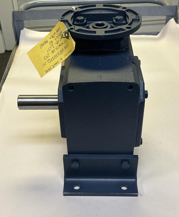 GROVE GEAR,GR-JMQ-830-60-L-140,RIGHT ANGLE GEAR SPEED REDUCER 1.637HP 60:1 RATIO