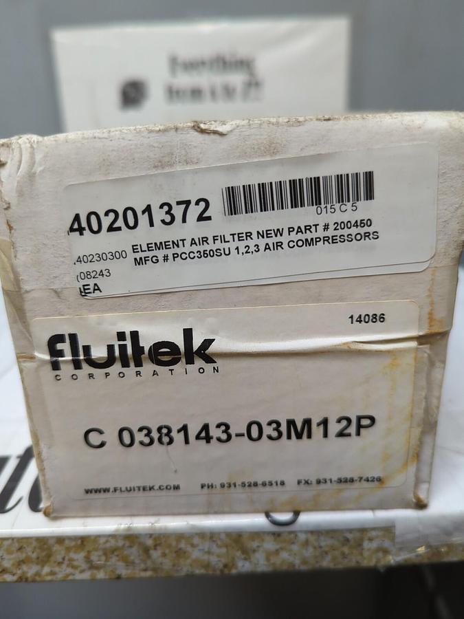 FLUITEK,C 038143-03M12P,AIR FILTER NOS