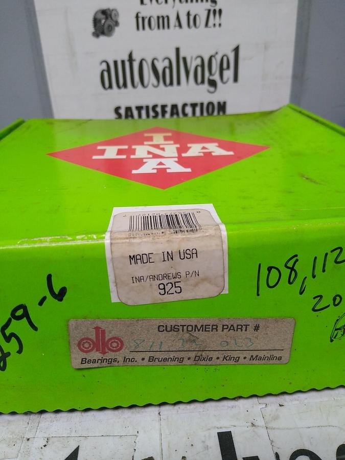 INA,925,Thrust Ball Bearing NOS