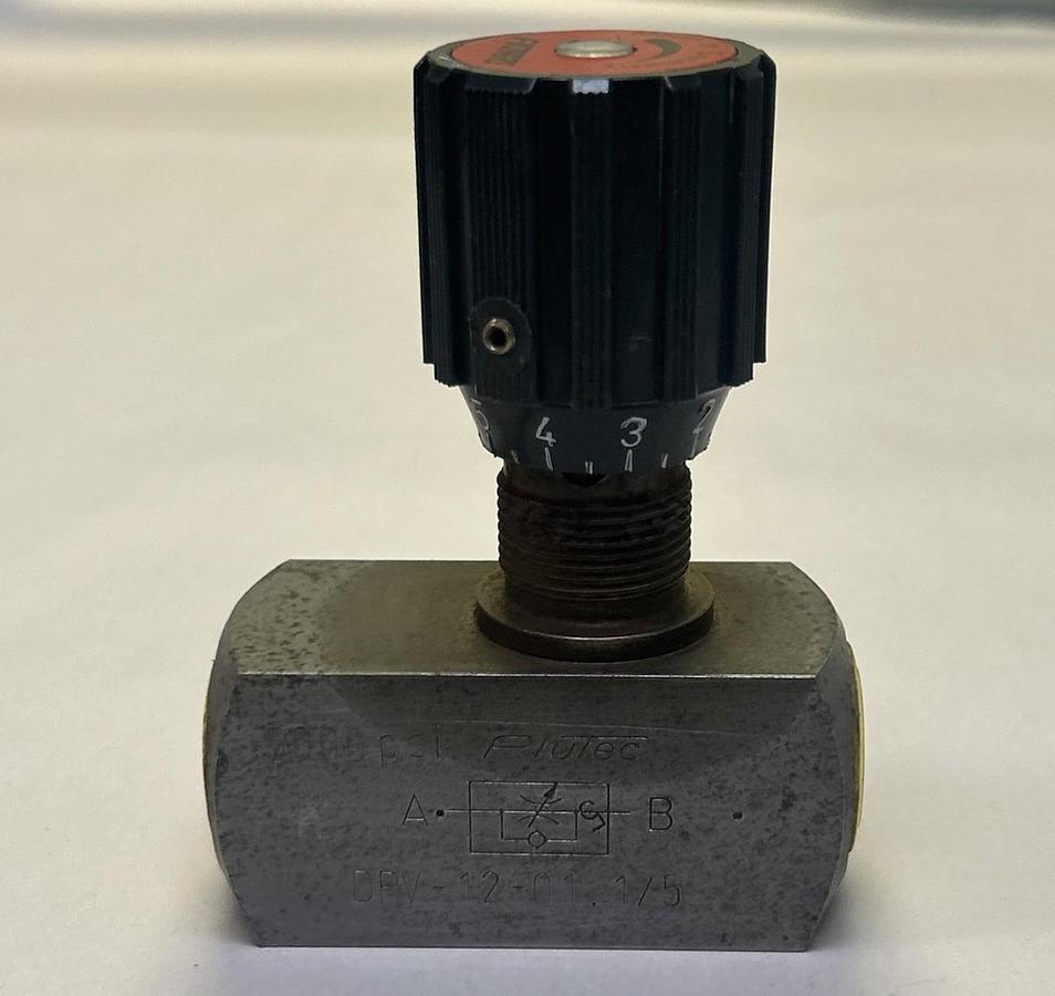 Used FLUTEC,DRV-12-01.1/5,FLOW CONTROL VALVE 5000 PSI