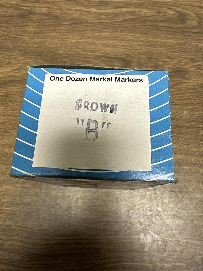 Used Markal Paintstik,80220-B,Brown Solid Marking Crayon Box of 12