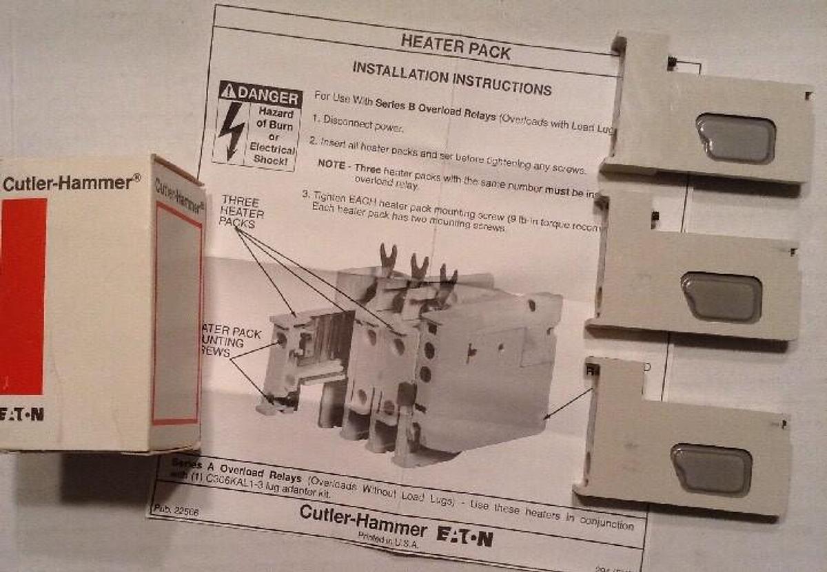 Cutler-Hammer,H2002B-3,Overload Heater Packs LOT OF 3