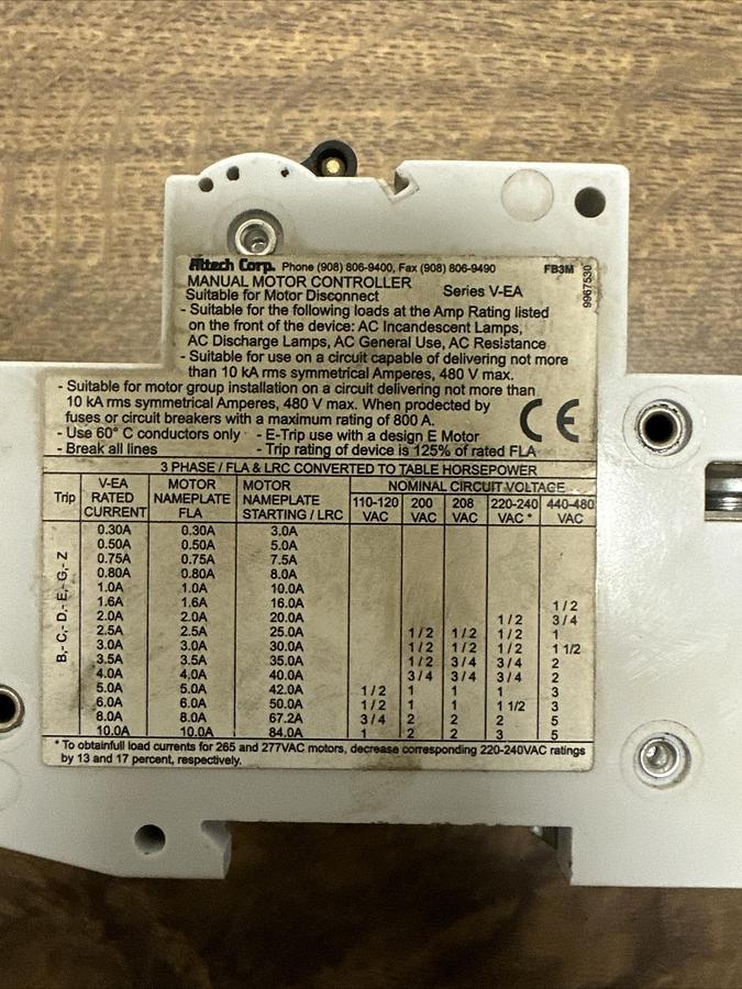 Used Altech,3GU10,Manual Motor Controller