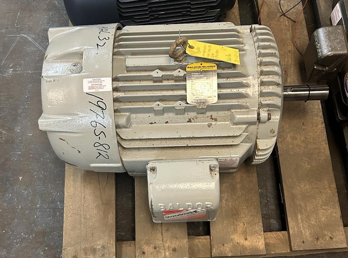 Used BALDOR,AEM2334-4,MOTOR 20HP 460V 1770RPM 3PH 286U FRAME