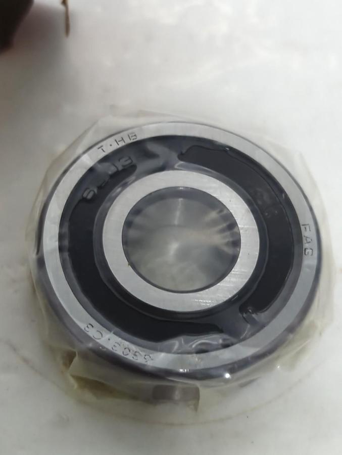 FAG,6303 2RSR C3,RUBBER SEALED BALL BEARING 17X47X14MM NOS