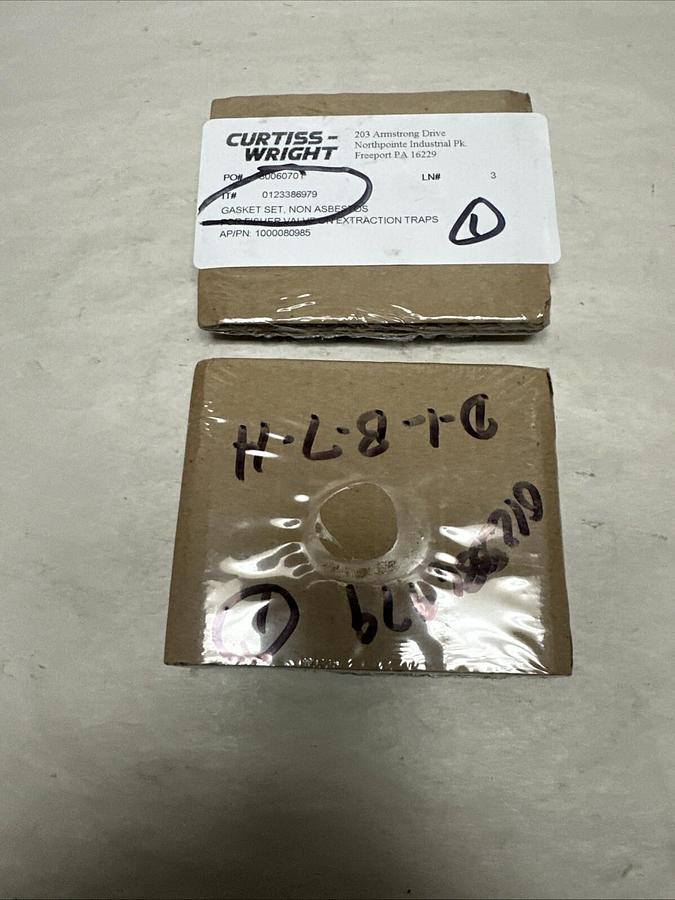Used Curtiss-Wright,0123386979,Gasket Set LOT of 2
