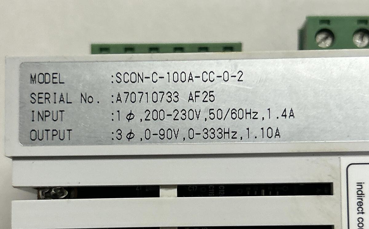 Used IAI CORPORATION,SC0N-C-100A-CC-0-2, ACTUATOR CONTROL