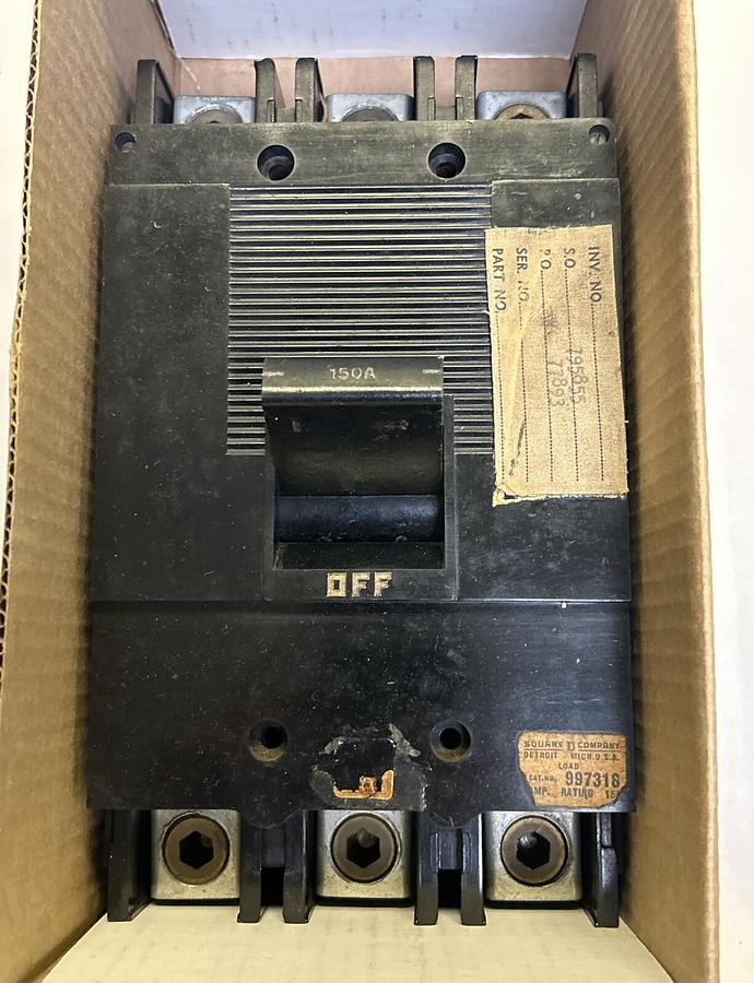 Used SQUARE D,997318,CIRCUIT BREAKER 150A 600V 3P