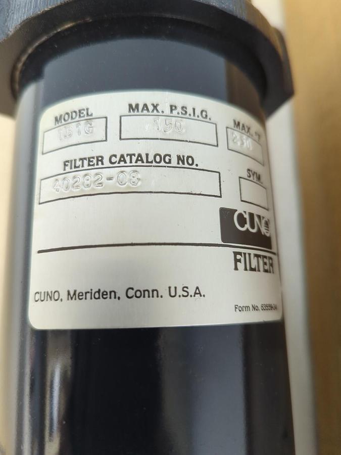 CUNO,40282-08,MODEL 1B1G CAST/IRON FILTER HOUSING 1/2 INCH NPTF NOS