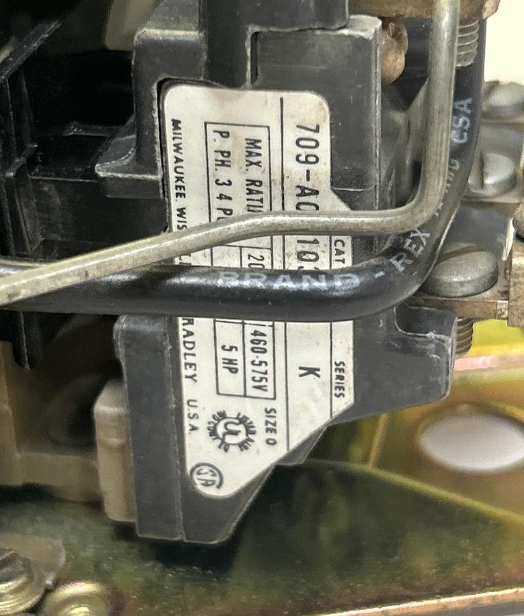 Used ALLEN BRADLEY,709-A0A103,MOTOR STARTER SIZE 0