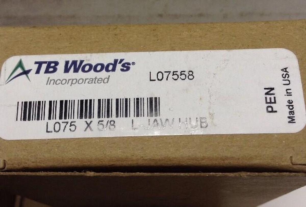 TB Woods,L07558,L-Jaw Hub 5/8 INCH Bore LOT OF 5