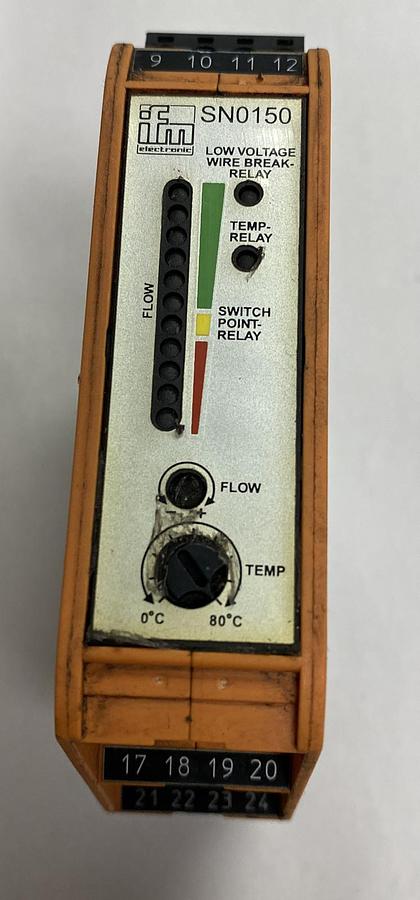 Used IFM Efector,SN0150,Control Monitor Flow Sensor