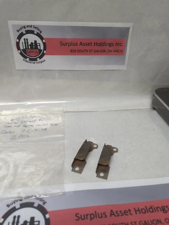 Used WESTINGHOUSE,3C-339,THERMAL OVERLOAD HEATER RELAY LOT OF 2 USED