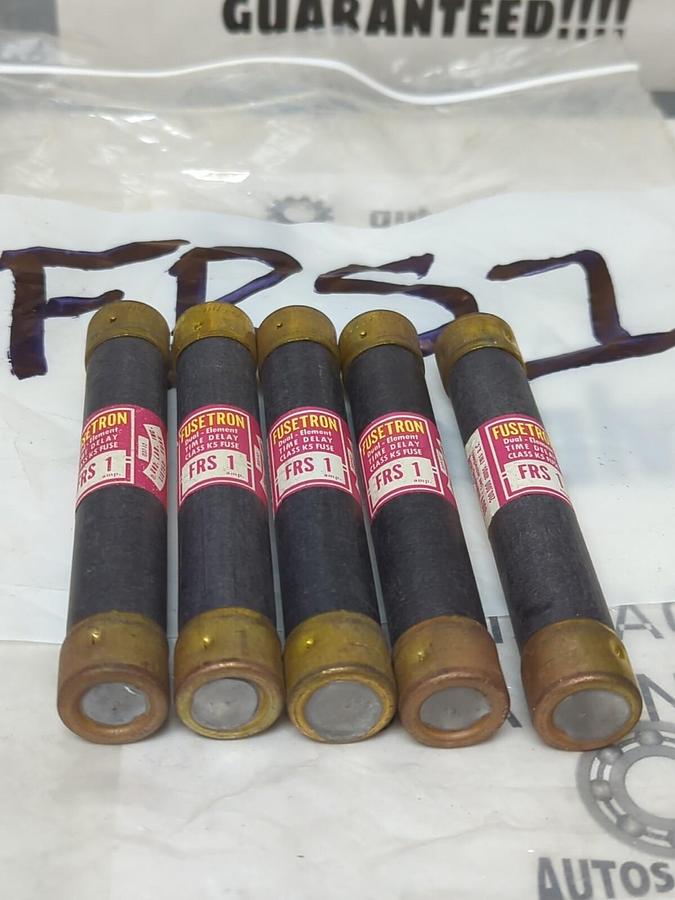 COOPER BUSSMANN,FRS1,TIME-DELAY 1 AMP FUSES LOT OF 5 NOS
