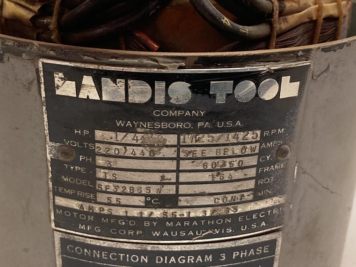 Used Landis Tool Company,5F32B65W,3-Phase Stator Field 1/4 HP 1725/1425RPM