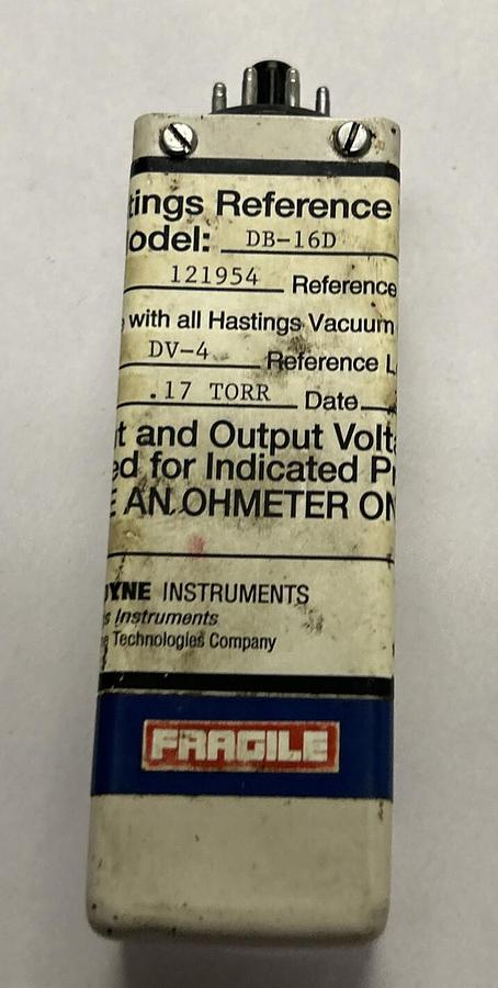 Used TELEDYNE HASTINGS,DB-16D,VACUUM GAUGE
