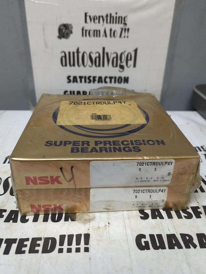 NSK,7021CTRDULP4Y,DUPLEX ANGULAR CONTACT BEARING 105X160X52MM 15° CONTACT NOS