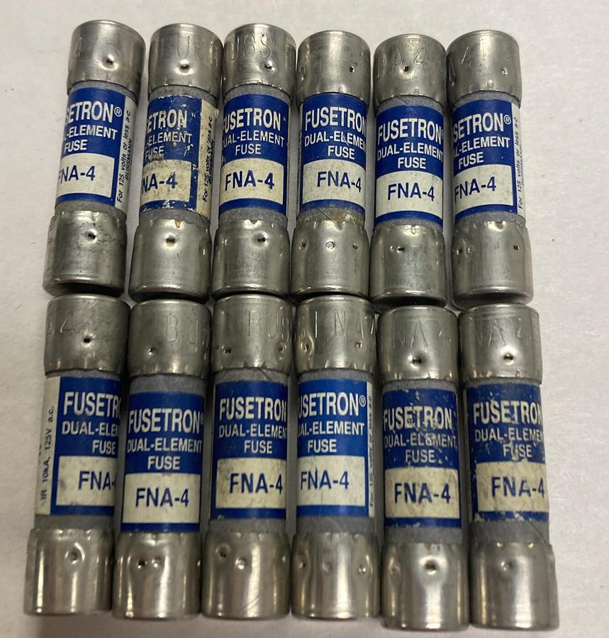 Cooper Bussmann,FNA-4,Fusetron Fuse Lot Of 12 NOS