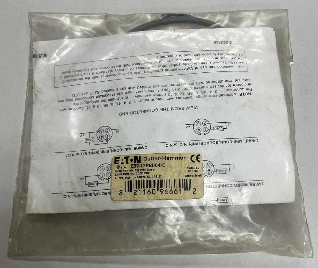 Eaton,E57-12PBU04-C,Inductive Proximity Switch NOS