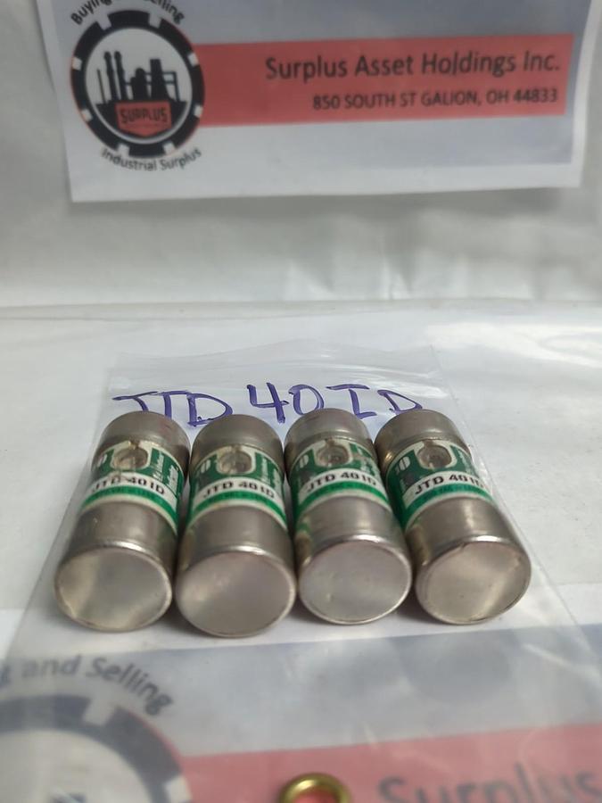 Used LITTELFUSE,JTD40ID,INDICATOR 40 AMP FUSE LOT OF 4 PRE-OWNED