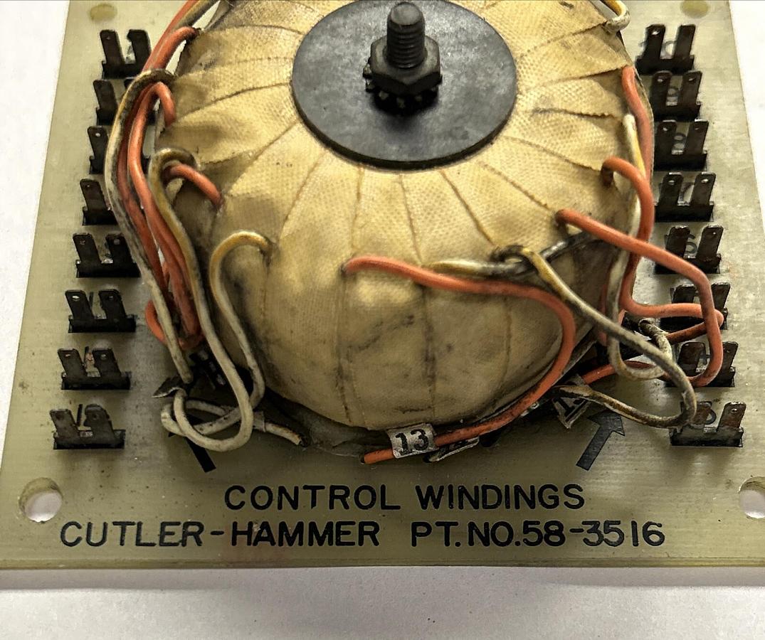 Used CUTLER HAMMER,58-3516,FIRING AMP CONTROL WINDINGS CIRCUIT BOARD