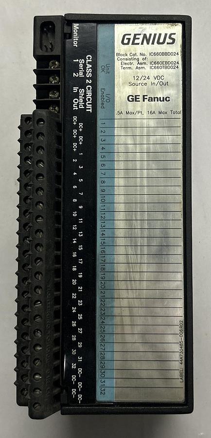 Used GE FANUC,IC660BBD024,GENIUS BLOCK I/O MODULE