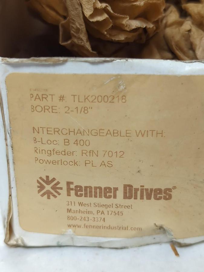 FENNER DRIVES,TLK200216,LOCKING ASSEMBLY 2-1/8 INCH BORE NOS