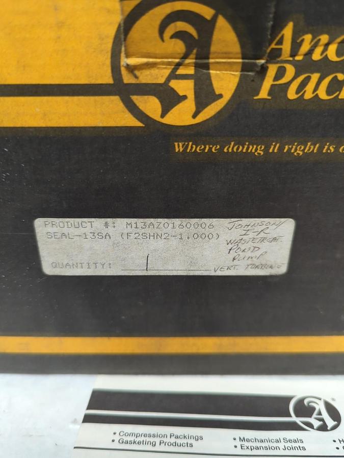 ANCHOR PACKING,13SA(F2SHN2-1.000),MECHANICAL CARTRIDGE SEAL 1 INCH NOS