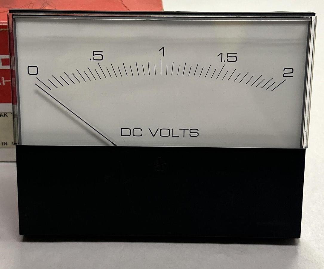MODUTEC,KT4S-DVV-002-NL-U,PANEL METER 0-2 DC VOLTS NOS