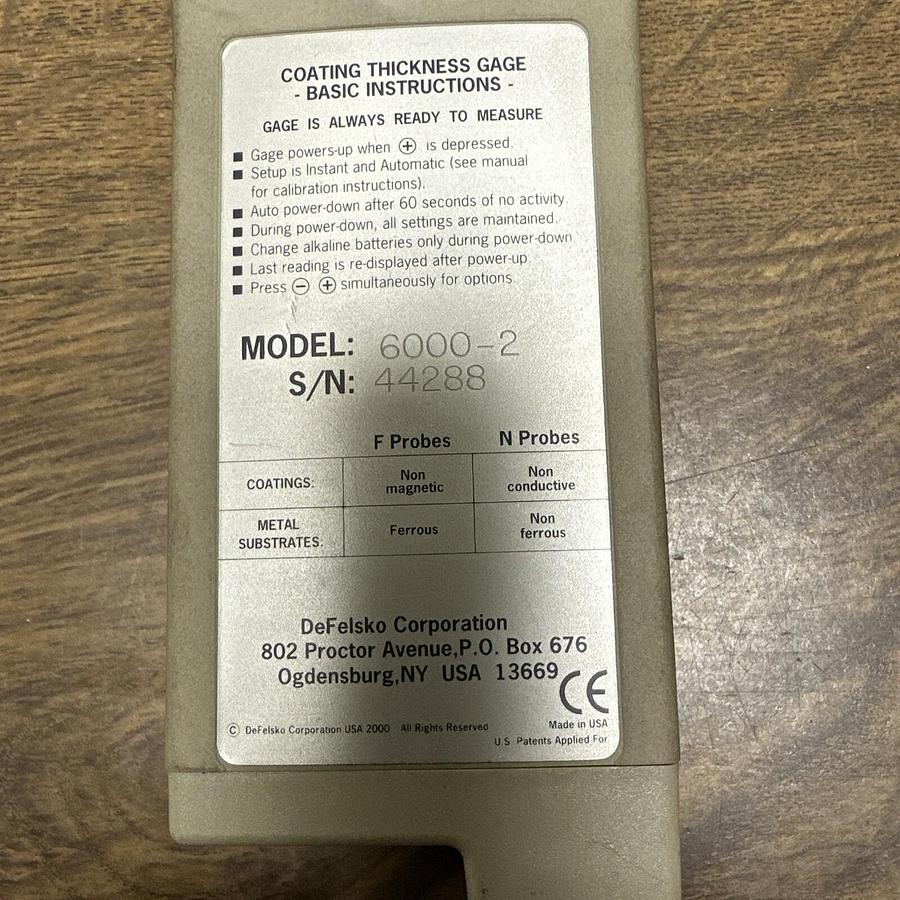 Used Positector 6000,6000-2,Coating Thickness Gauge No Probe