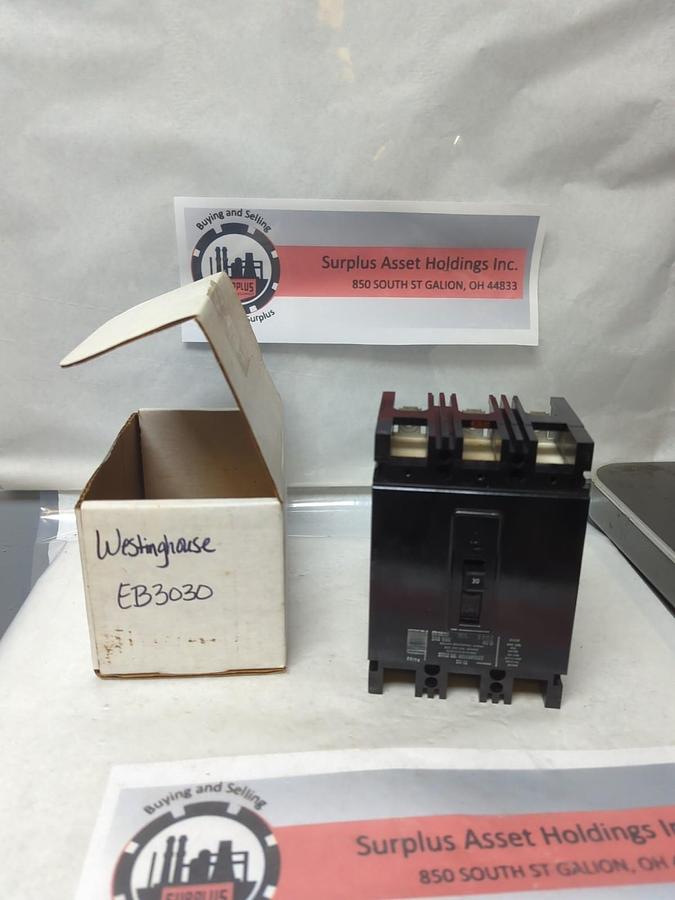 Used WESTINGHOUSE,EB3030,CIRCUIT BREAKER 3-POLE 30 AMP PRE-OWNED