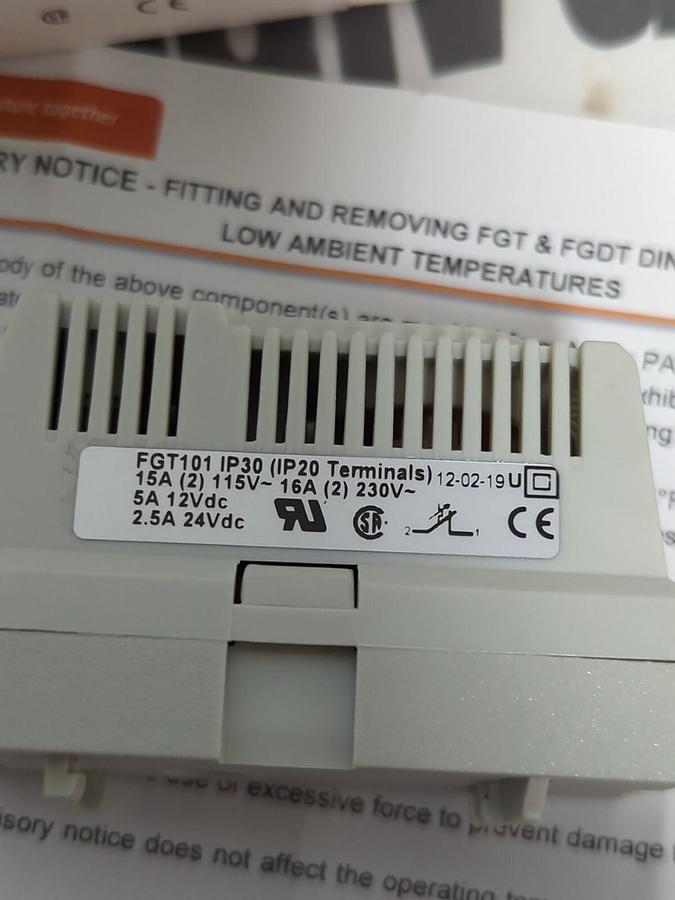 GENESIS AUTOMATION,FGT101,ADJUSTABLE DIN RAIL THERMOSTAT HEATER CONTROL
