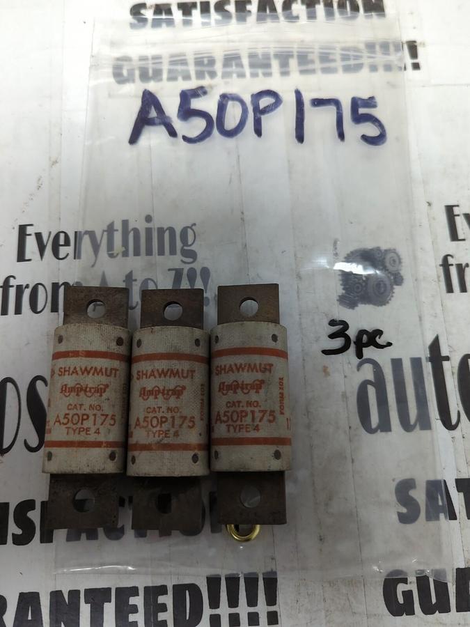 SHAWMUT,A50P175,AMP-TRAP FUSES LOT OF 3 NOS