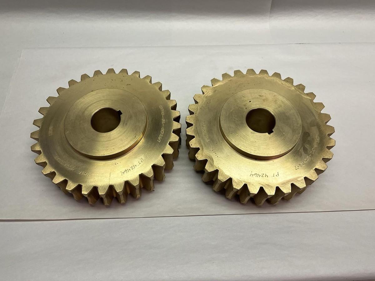 WORM GEAR,42464,BORE 1.25" 50 TEETH GEAR 1.375" W X 6.50" Dia LOT 0F 2