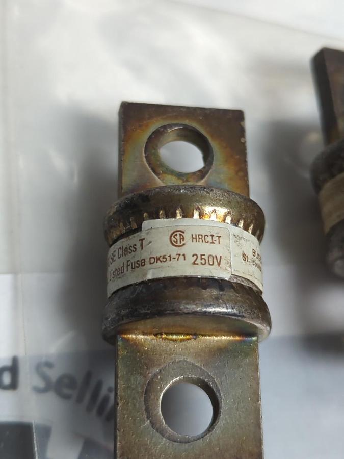 Used BUSSMANN,JJN125,SEMICONDUCTOR 125 AMP FUSE LOT OF 3 PRE-OWNED