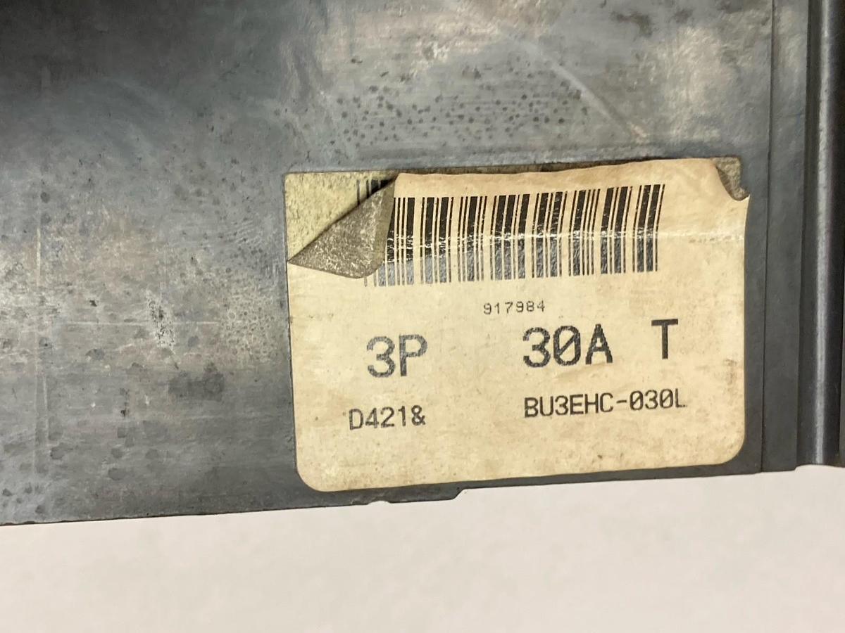 Used Fuji Electric,BU3EHC-030L,3-Phase Circuit Breaker 30A w/BUONFH Switch