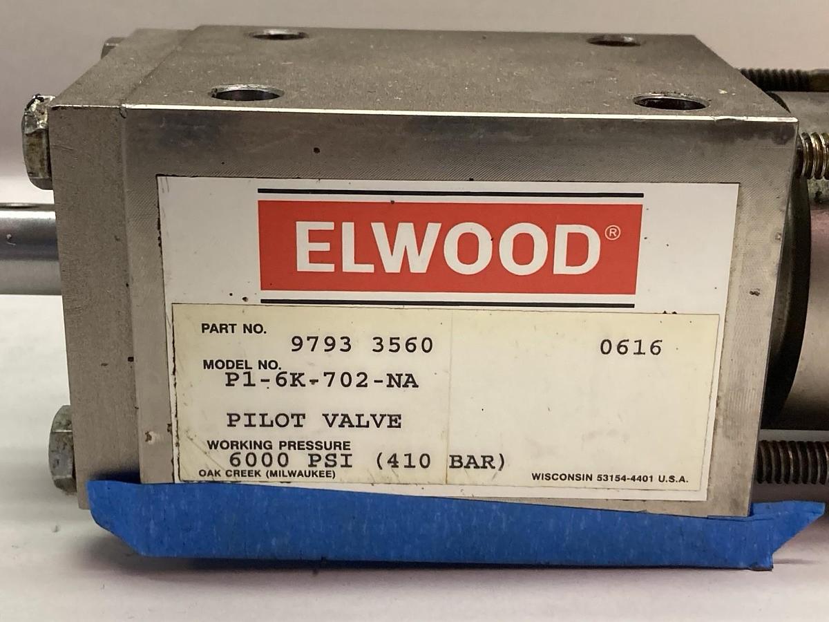 Used Elwood,P1-6K-702-NA,Pilot Valve 6000PSI (410 BAR)