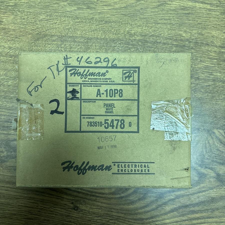 Hoffman, A-10P8,Junction Box Cover 10x8 White QTY of 2