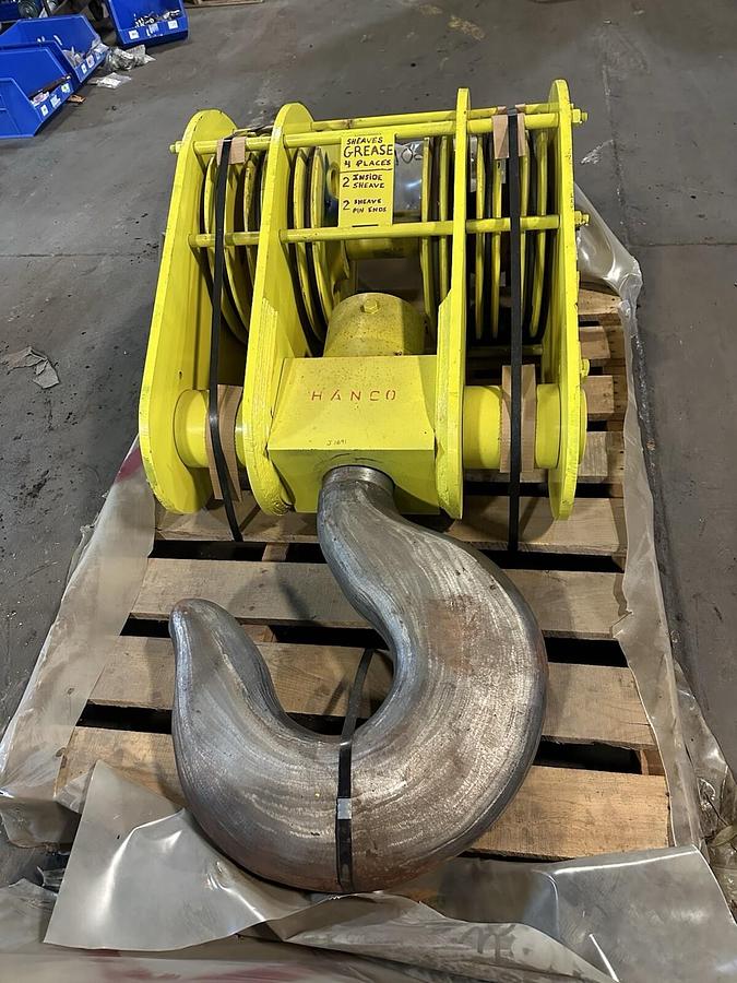 Used 50 Ton Crane Block/Hook 6 Sheaves Rebuilt