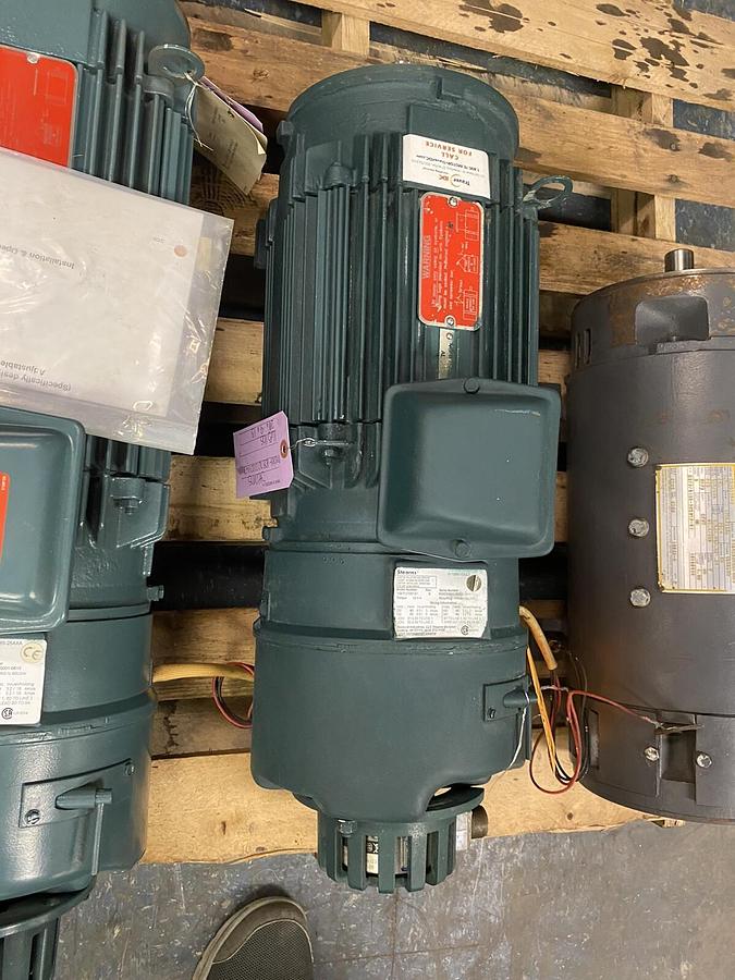 Used BALDOR,FL1838C L3221B,RPM RELIANCE 5HP INVERTER BRAKE MOTOR FL1838C L3221B